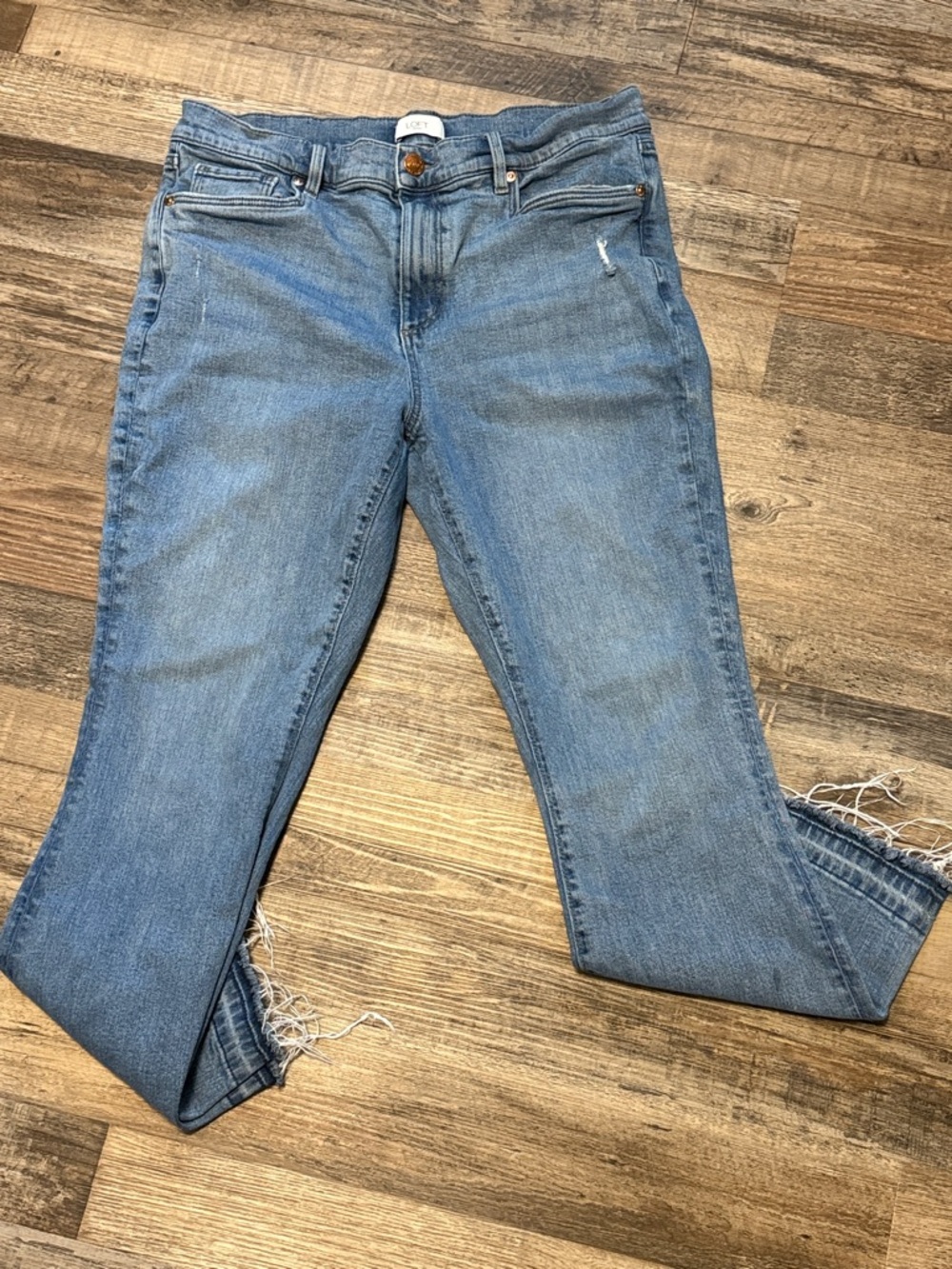 LOFT Light Blue Cropped Ankle Jeans